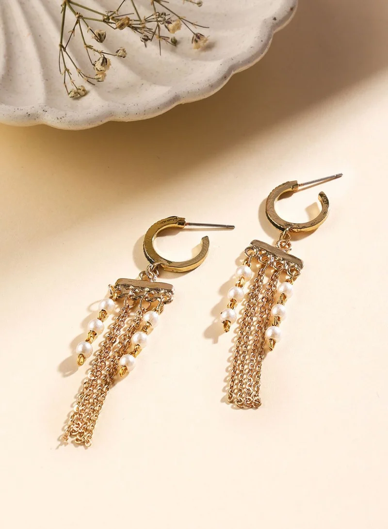 Priyaasi Pearls Contemporary Drop Earrings