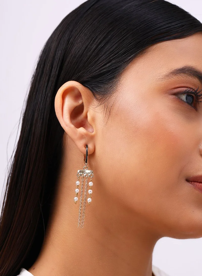 Priyaasi Pearls Contemporary Drop Earrings