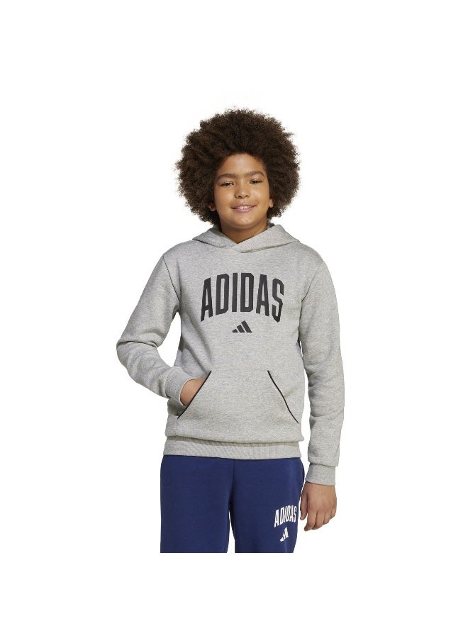Adidas J Clgt Oh Fl Hd Grey Training Sweatshirts For Junior 7-8Y - Image 2