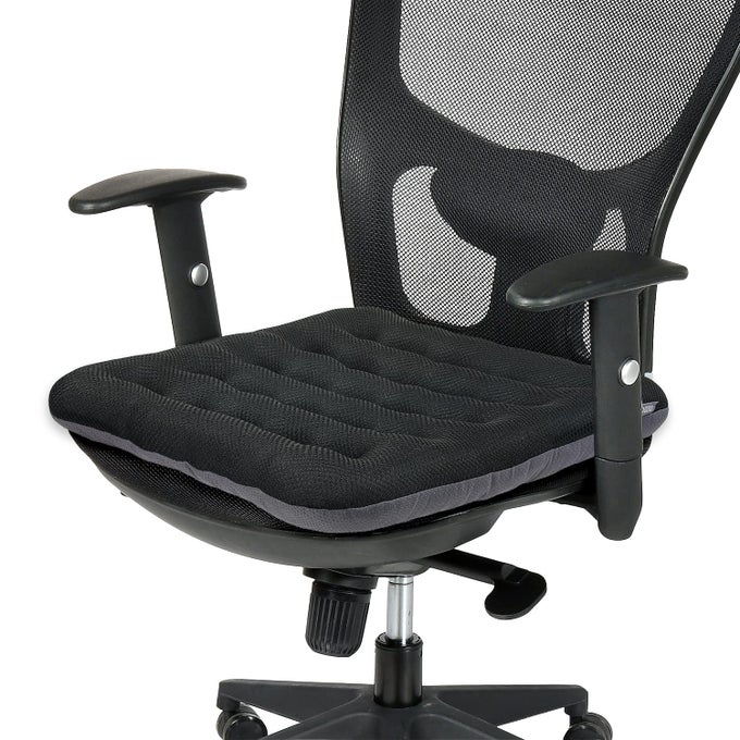 EXCELLENT SUPPORT EFFECT OFFICE CHAIR CUSHION 1 PACK LUXURY AIR MESH BREATHABLE NONSLIP DESK COMPUTER SEAT CUSHION KITCHEN DINING ROOM SQUARE CHAIR PAD 1 COUNT BLACK
