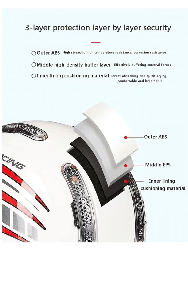 Protective Kids Helmet with Strong ABS shell, Children Half Face Safety Helmet | Protective Face Visor with Scratch Resistant Coating | Dual Density EPS Lightweight & Breathable Helmet, Pink - Image 4