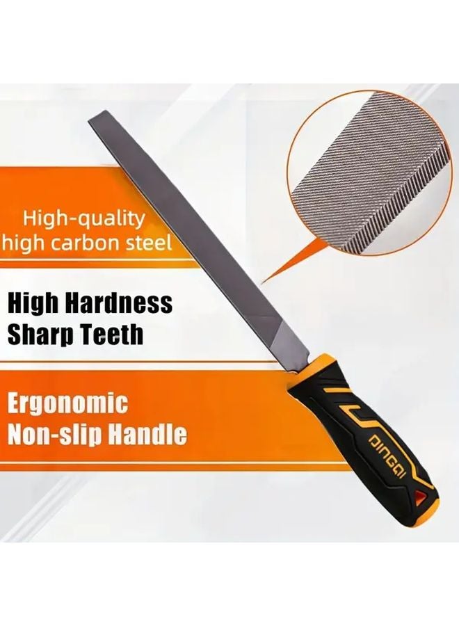 8 Inch Double Sided Flat Polishing File With Non Slip Plastic Handle Professional High Carbon Steel - Image 2