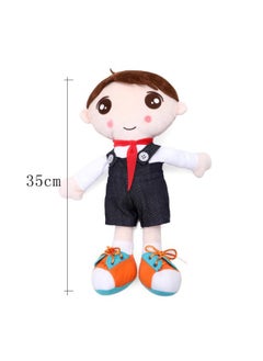 Generic JJOVCE Bear Dressing Zipper Button Three-dimensional Cloth Book Baby Multi-functional Baby Educational Cloth Book Shoes-Color:Xiao Ming-Specifications:Standard  - Image 1