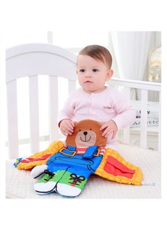 Generic JJOVCE Bear Dressing Zipper Button Three-dimensional Cloth Book Baby Multi-functional Baby Educational Cloth Book Shoes-Color:Xiao Ming-Specifications:Standard  - Image 4