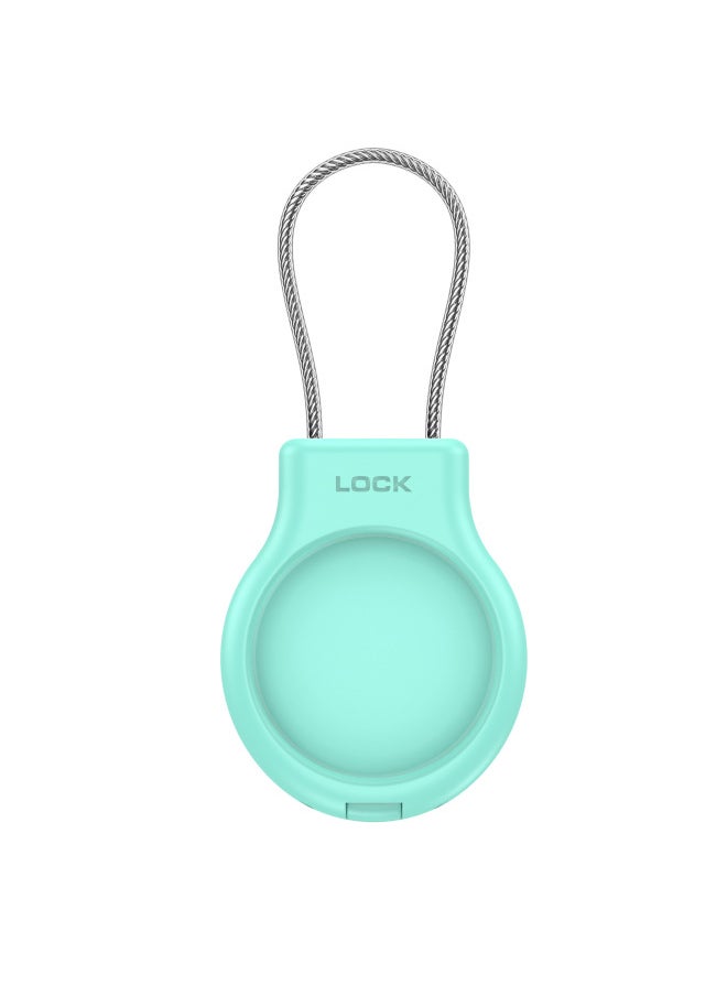 Generic - For Apple AirTag Protective Case For Apple Tracker PC Security Lock Anti-lost Hanging Buckle Tracker Protective Case-Color:Mint Green-Applicable Models:Suitable For Airtag Locator - Image 1