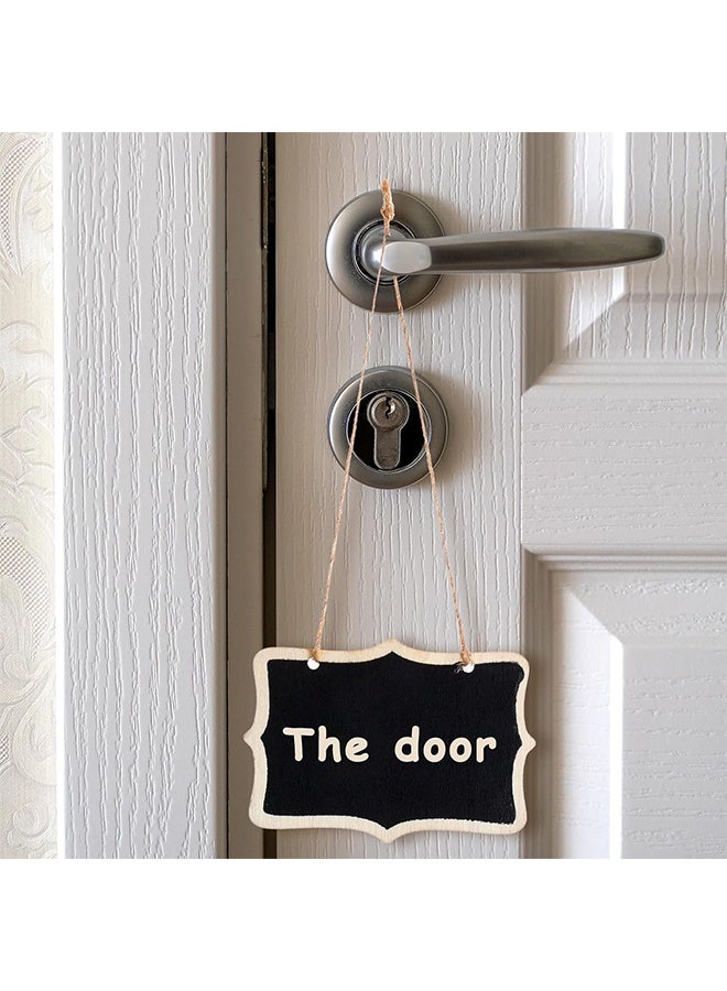 علامات قارورة سبورة سوداء خشبية 10 قطع، لافتات سبورة صغيرة مزدوجة الوجه مع خيط تعليق، لوحات رسائل صغيرة قابلة للمسح، ملصقات لأرقام الطاولات، النباتات وحفلات الزفاف - Image 3