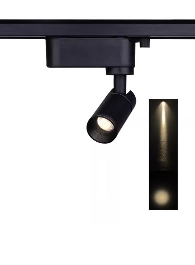 3Watt Ceiling LED Track Lights Wall Mounted Directional Spot Lighting Indoor Accent Lamps For House Decorative With CREE Chip 5° Beam Angle Black 60x11.8CM - Image 1