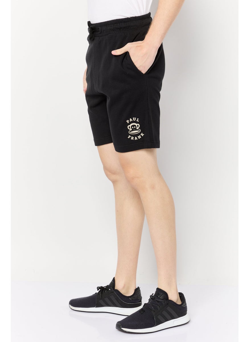 Paul Frank Men Brand Logo Basic Shorts, Black  - Image 4