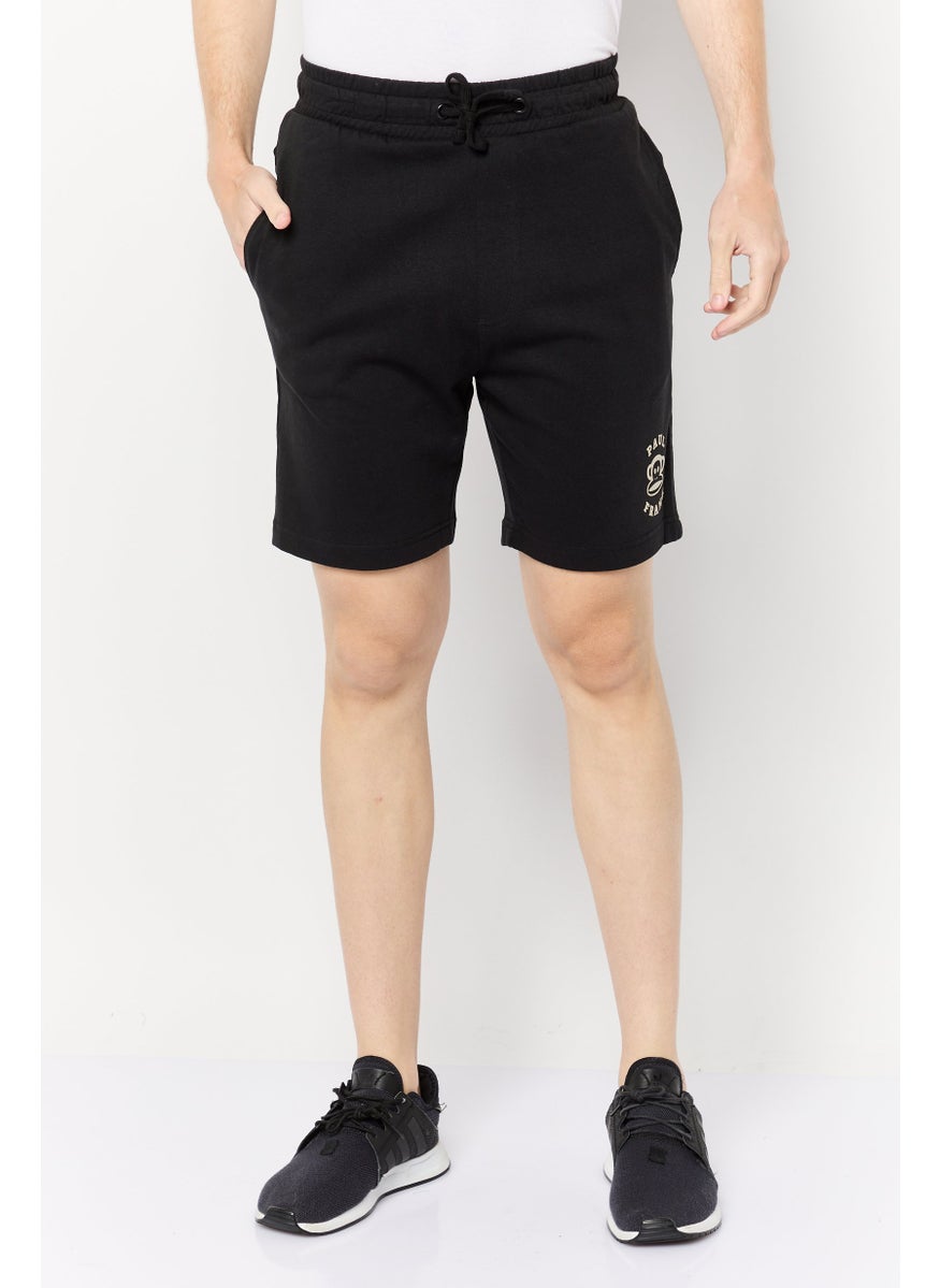 Paul Frank Men Brand Logo Basic Shorts, Black  - Image 1