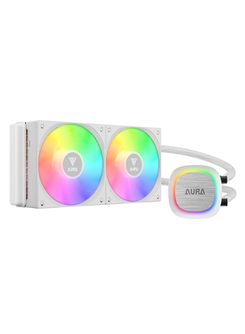 GAMDIAS Gamdias AURA GL240 V2 CPU White Liquid Cooler  - Image 2