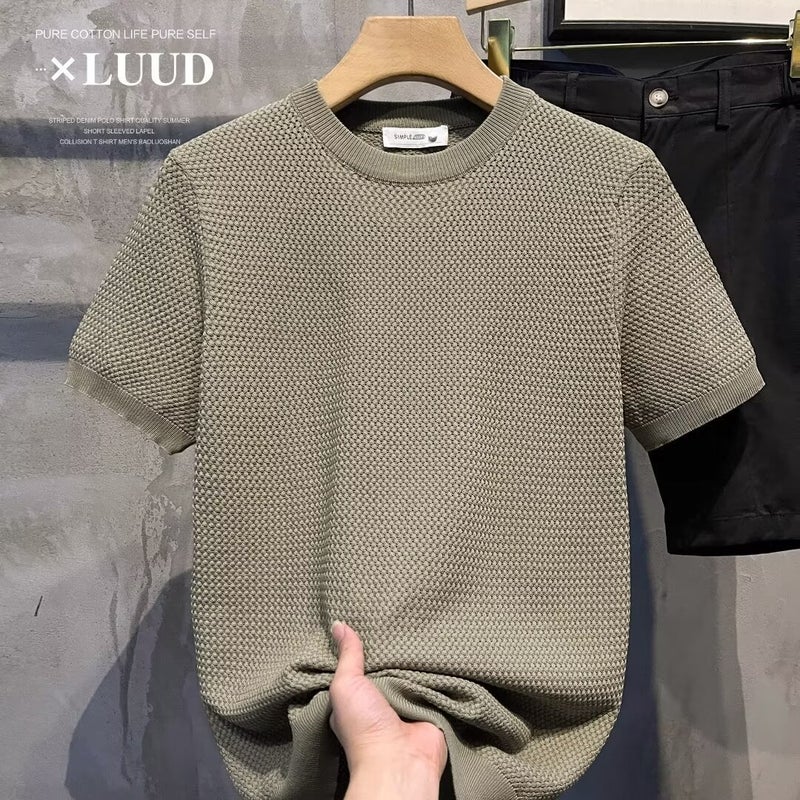 Short-Sleeved T-Shirt Men'S Ins Trendy Brand Hip-Hop Style Round Neck Bottoming Shirt Top Summer - Image 4