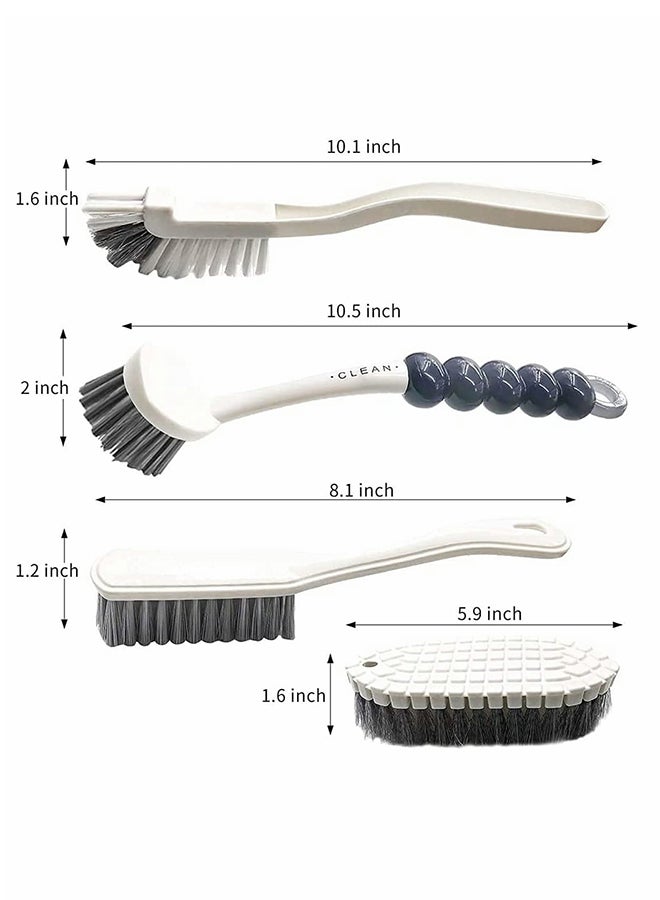 4 Pack Multi-Purpose Cleaning Brush Set for Kitchen Bathroom and More Ideal for Scrubbing Dishes Bottles Shoes and Hard to Reach Corners - Image 2
