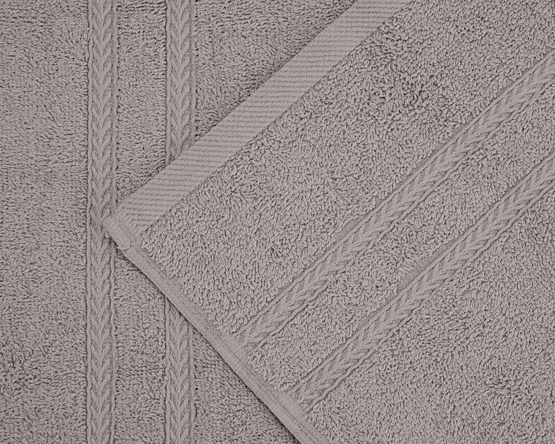 THE HAPPY POD Luxe Cotton Hand Towel - Pack of 2, Ultra Soft & Plush, Highly Absorbent, Quick Dry, Premium Towels for Bathroom, Spa & Everyday Use| 40 x 60 cm - 530 GSM | Grey | 70% Cotton, 30% Bamboo - Image 4