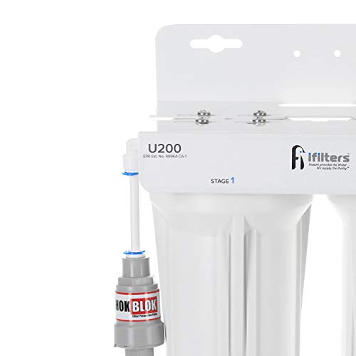 iFilters U200 Premium Drinking Water Filtration System 2 Stage w/Designer Faucet & Protection Valve - Image 5