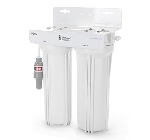 iFilters U200 Premium Drinking Water Filtration System 2 Stage w/Designer Faucet & Protection Valve - Image 2