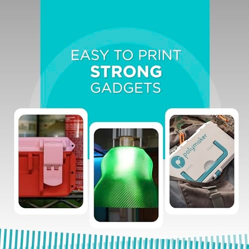 polymaker خيوط بوليمكر PETG 1.75 مم 2 كجم أسود*2 لخلاطات الطباعة ثلاثية الأبعاد، خيوط بوليلايت PETG للطباعة ثلاثية الأبعاد 1.75 مم، دقة الأبعاد +/- 0.03 مم، الطباعة مع معظم الطابعات ثلاثية الأبعاد - Image 5