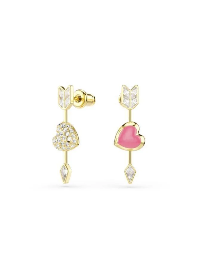 Swarovski  Idyllia White Crystal Arrow Gold Tone Plated Pierced Earrings for Women | Best Price UAE