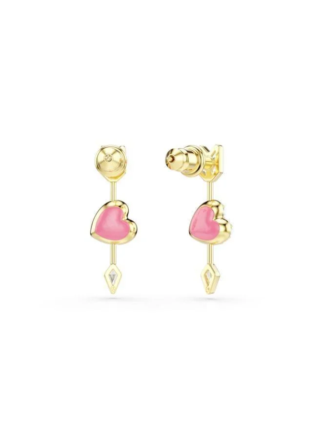 Swarovski  Idyllia White Crystal Arrow Gold Tone Plated Pierced Earrings for Women | Best Price UAE