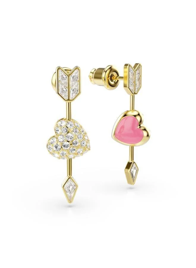 Swarovski  Idyllia White Crystal Arrow Gold Tone Plated Pierced Earrings for Women | Best Price UAE