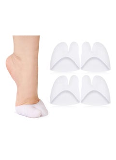 Toe Protectors with Metatarsal Pads, Toe Protectors Silicone Toe Covers Gel Toe Caps Pointe Shoe Protectors Ballet Shoes Toe Caps with Breathing Holes Comfortable Toe Pads - Unisex (4 Pieces)