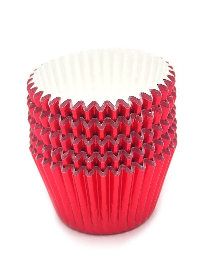 Mombake Standard Red Foil Cupcake Liners Muffin Baking Cups for Party and More, 100-Count - Image 5
