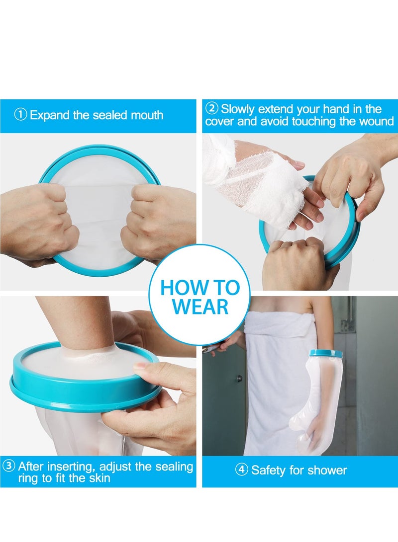 XiuWoo Waterproof Arm Cast Cover for Shower Bath, Adult Reusable Arm Cast Covers Protector Shower Bag for Wound Arm, Hands, Wrists, Elbow, Finger - Image 5