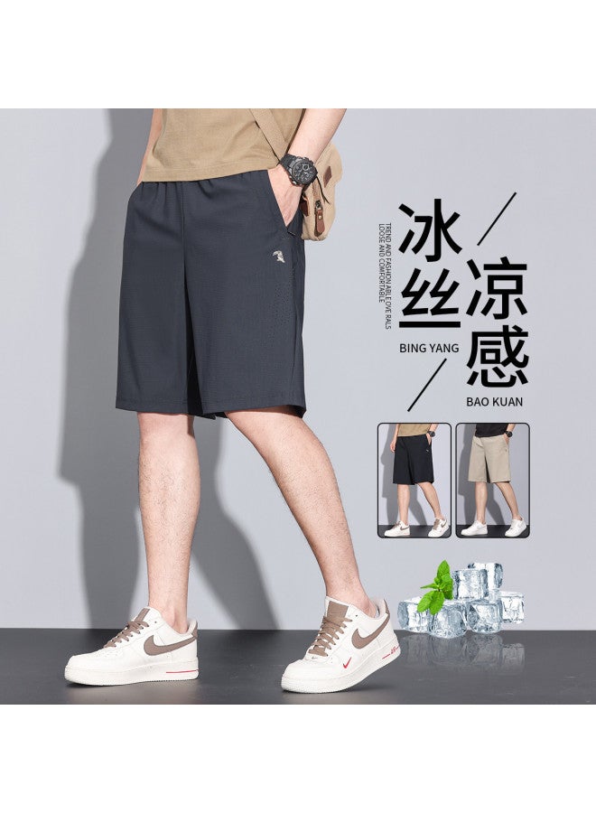 Tucano summer Men's Casual Pants - Quick-dry, Loose, Comfortable, Versatile, Ice Silk, Breathable Straight-leg Shorts For Men - Image 2