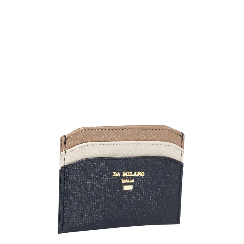 Da Milano black Franzy Leather Card Case - Black  | Best Price UAE