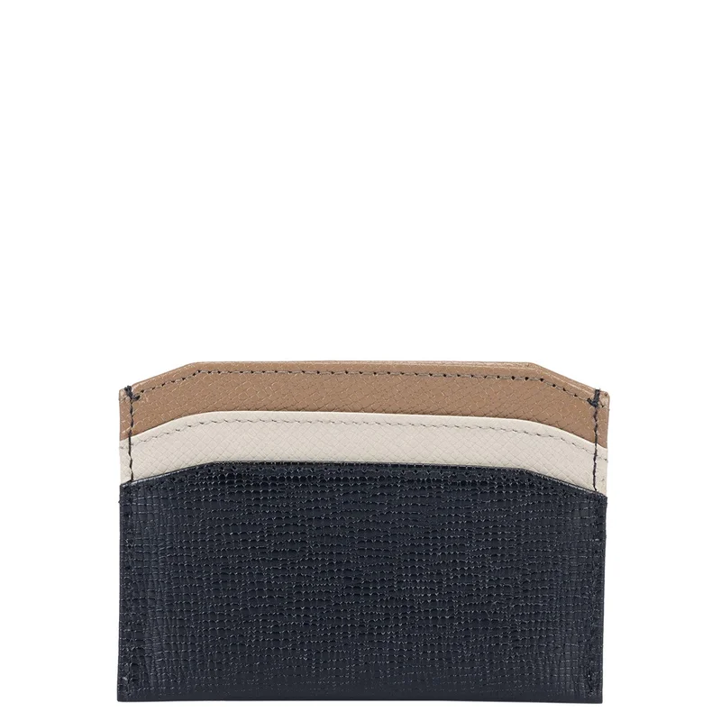 Da Milano black Franzy Leather Card Case - Black  | Best Price UAE