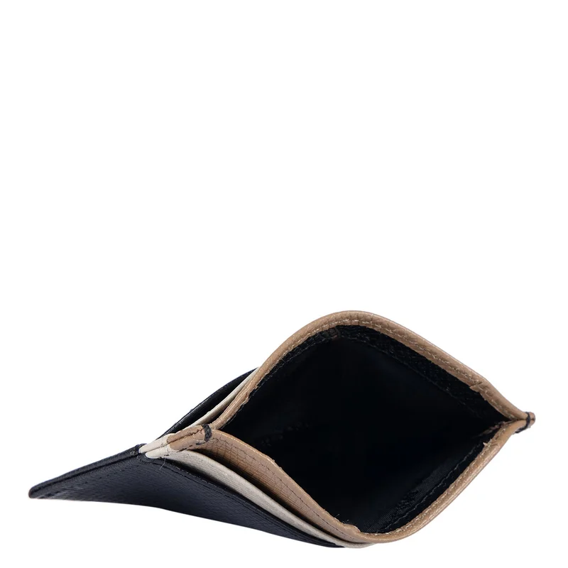 Da Milano black Franzy Leather Card Case - Black  | Best Price UAE