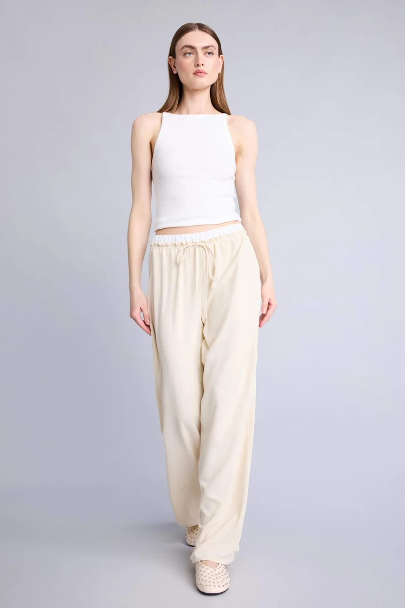 ديفاكتو Regular Fit Wide Leg With Pockets aerobics Trousers