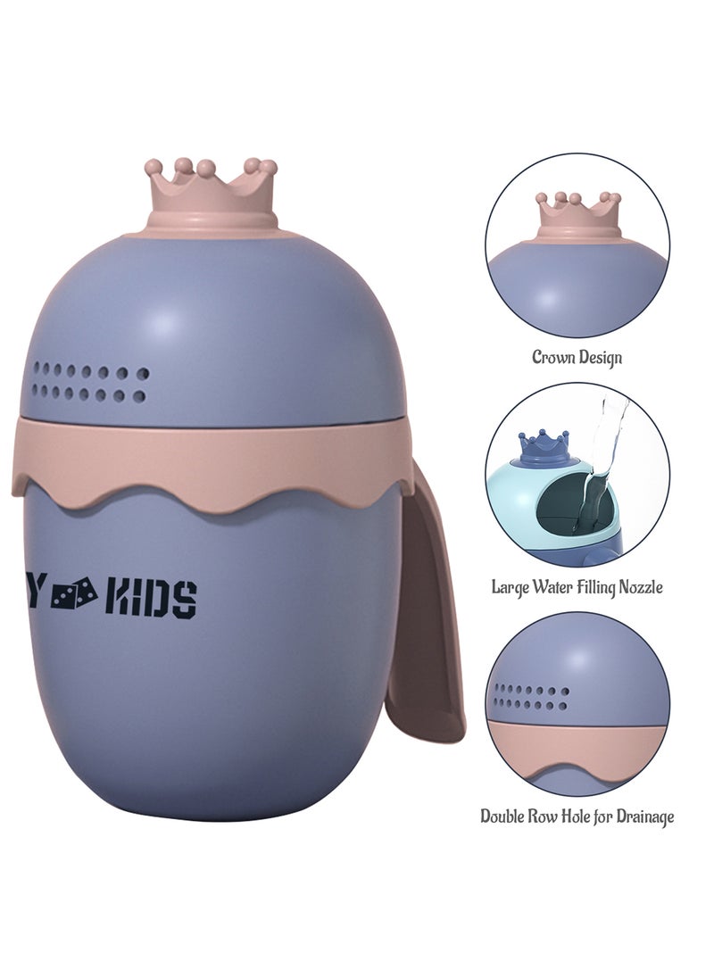 Eazy Kids Royal Baby Head Shampoo Wash Rinse Shower Mug - Purple, 500Ml  - Image 3