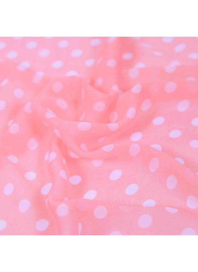 50S Chiffon Scarf Sheer Square Neck Head Scarf For Women B Pink With White Dot - pzsku/ZFE1DDA00C22B4E8C13D8Z/45/_/1735566991/57b77350-bcc8-4bb7-b7bf-e0db24eedbce