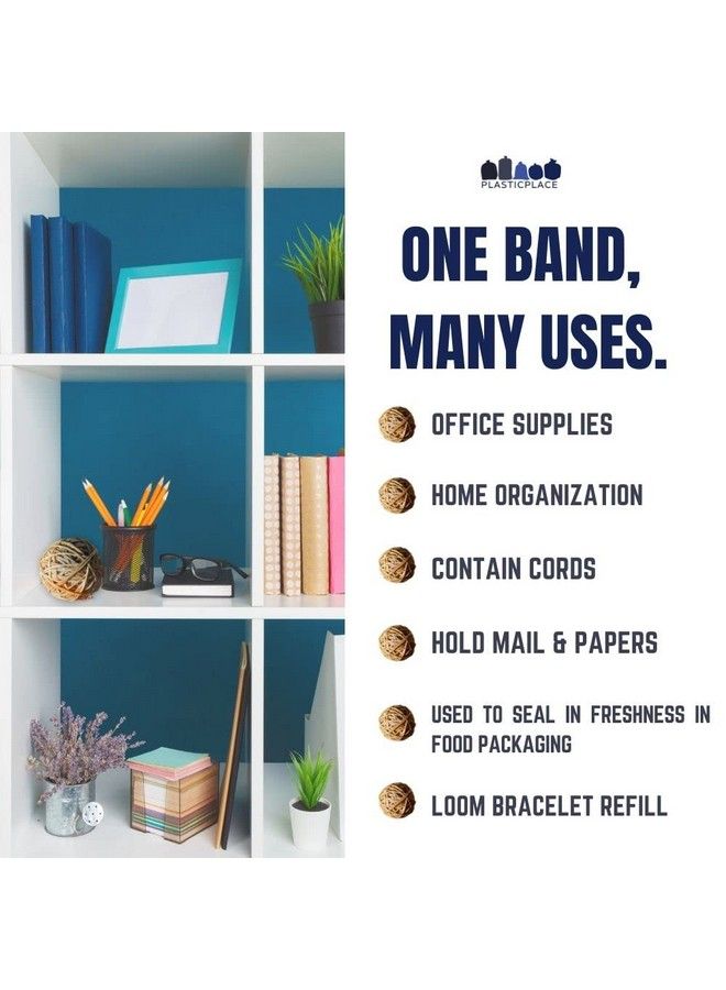 Plasticplace أربطة مطاطية 5 باوند بني - Image 3