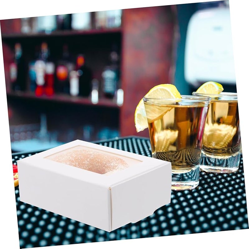 50 قطعة من علب الكعك الكرافت ذات النافذة للحفلات والمناسبات الخاصة - Image 5