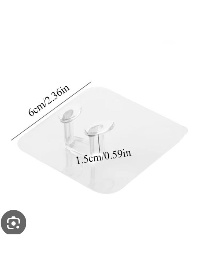 10 Pieces Self Adhesive Wall Hooks Holder Without Drill Hanger Sticker - Image 2