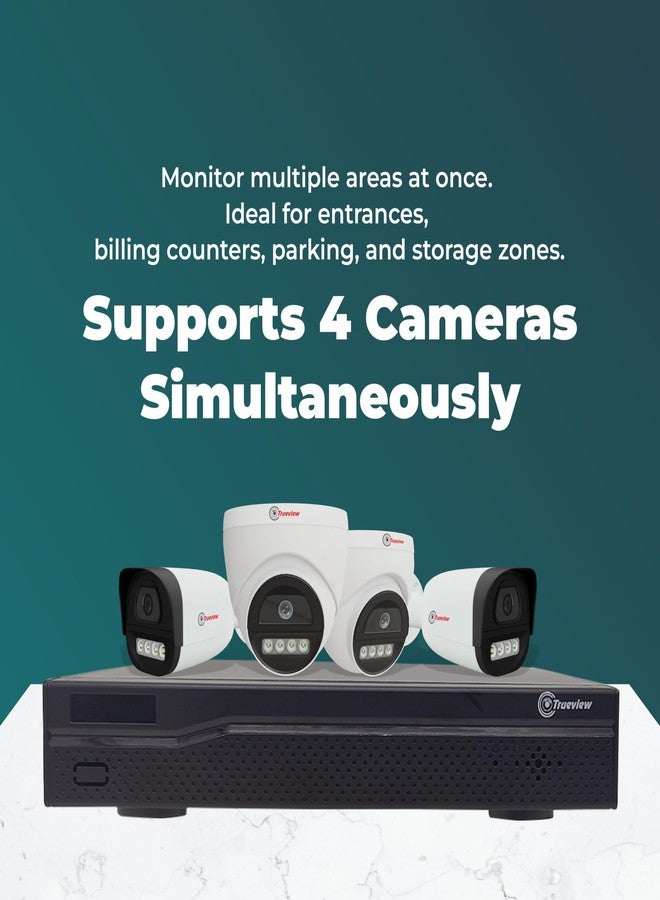 Trueview 4 Channel 5MP-H H.265 4-in-1 DVR | Supports up to 5MP Cameras (TVI/AHD/CVI/CVBS/IP) | Full HD 1080p HDMI & VGA Output | Remote Access via Android/iOS/PC | Up to 6TB Storage, Black - Image 5