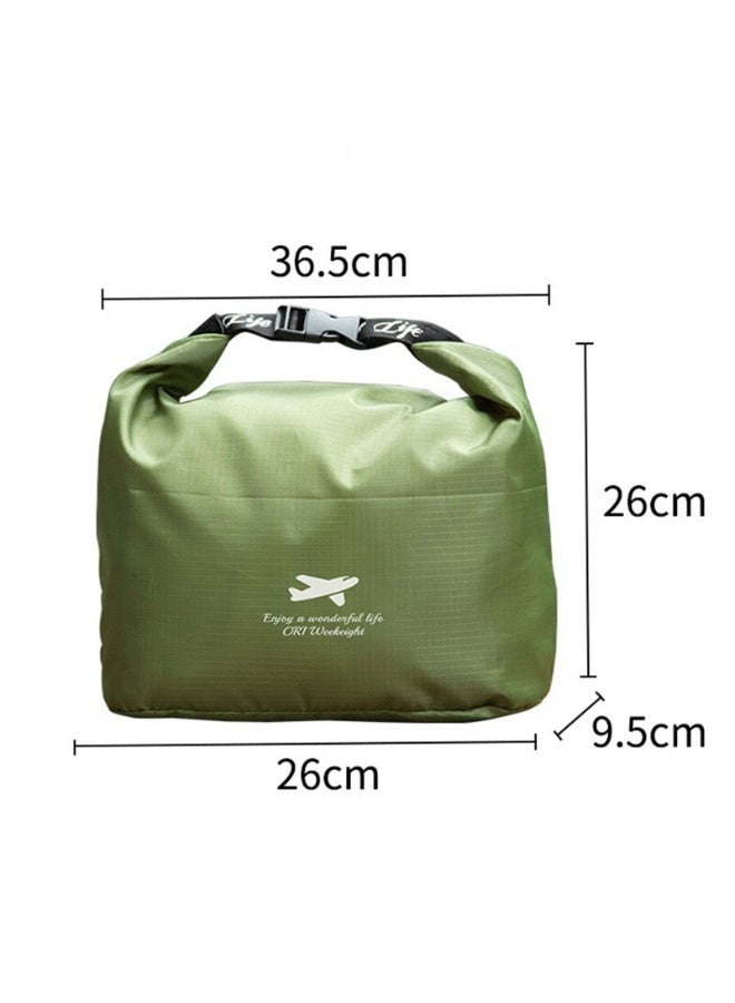 2 Pcs Large Waterproof Storage Dry Bags, Foldable Portable Travel Storage Pouch for Camping, Hiking, Beach, Swimming, Kayaking,  Rafting, Boating, Travel & Outdoor Activities.Orange & Green（36.5 * 26cm) - Image 2
