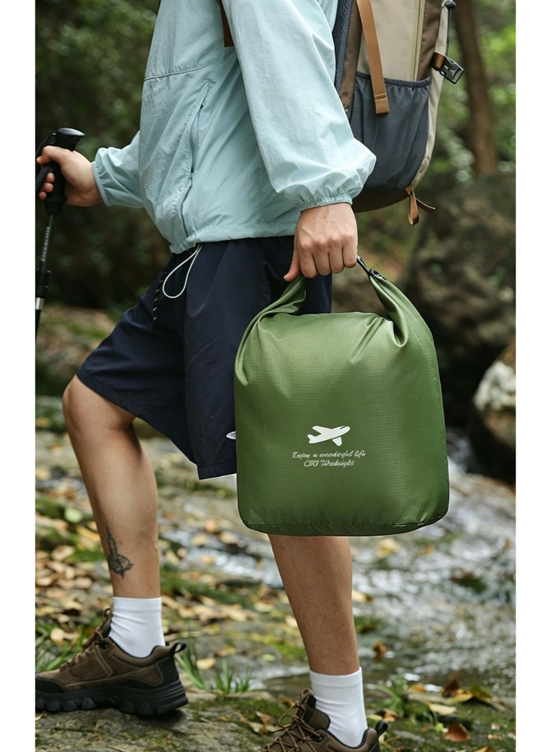 2 Pcs Large Waterproof Storage Dry Bags, Foldable Portable Travel Storage Pouch for Camping, Hiking, Beach, Swimming, Kayaking,  Rafting, Boating, Travel & Outdoor Activities.Orange & Green（36.5 * 26cm) - Image 4