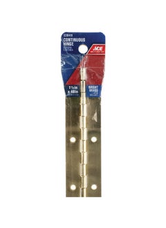 ACE Lightweight High Quality Steel Continuous Hinge Bright Brass 1.5 x 48 Inch 5298419  - Image 1