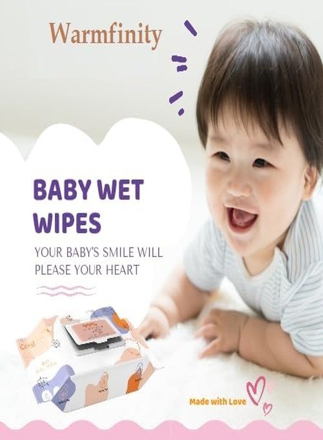 Warmfinity مناديل مبللة للأطفال من وورمفينيتي، عبوة من 3 قطع (240 منديل) | سميكة ورطبة للغاية | خلاصة الصبار والبابونج | ناعمة ولطيفة على البشرة الحساسة | مناديل مبللة للأطفال مع غطاء - Image 5