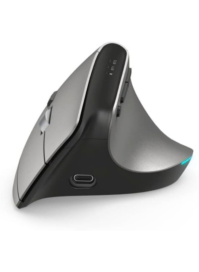 Hama | EMW-700 Ergonomic Vertical Mouse, Rechargeable, Multi-Device, anthra. - Image 2