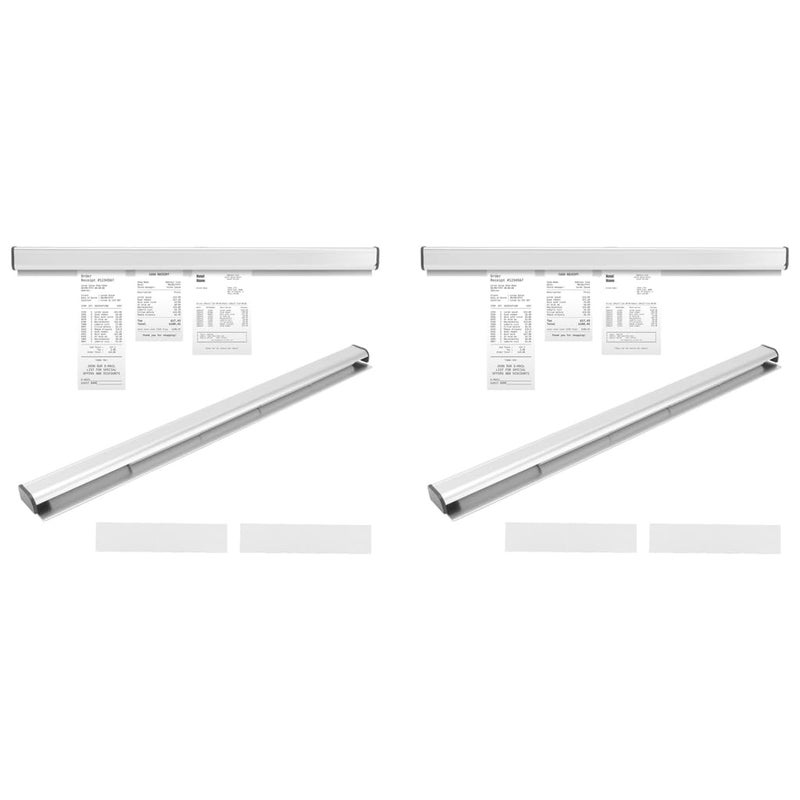 HASTHIP ® Ticket Holder Receipt for Restaurant 19.6 Inches Metal Order Tab Grabber No Drill Kitchen Office Cafes Bars 2PCS - Image 1