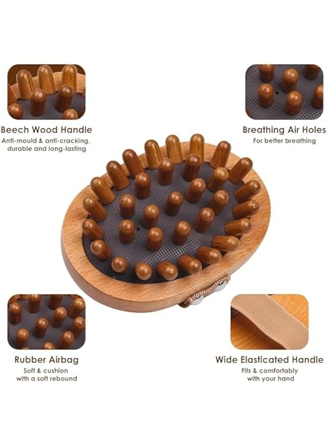 Wooden Massage Comb for Body and Hair Growth, Body Scalp Meridians Trigger Point Gua Sha Massager Tool, Relieve Stress and Promote Hair Growth - Image 3