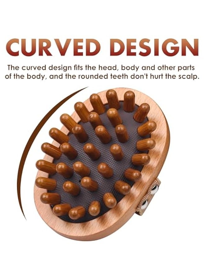 Wooden Massage Comb for Body and Hair Growth, Body Scalp Meridians Trigger Point Gua Sha Massager Tool, Relieve Stress and Promote Hair Growth - Image 5