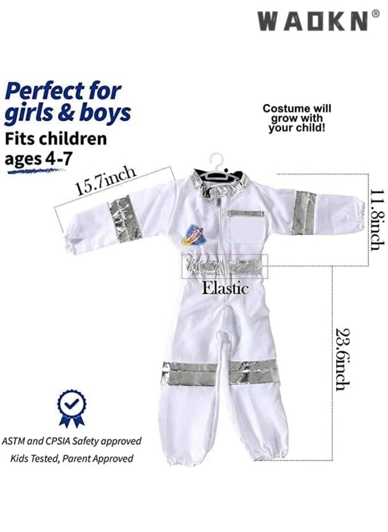 WAOKN Children's Astronaut Space Costume Made Of High Quality And Comfortable Materials Space Role Play Costume Set Suitable For 4-7 Years Old Children Role Play  - Image 4