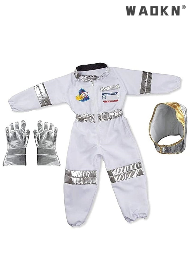 WAOKN Children's Astronaut Space Costume Made Of High Quality And Comfortable Materials Space Role Play Costume Set Suitable For 4-7 Years Old Children Role Play  - Image 1