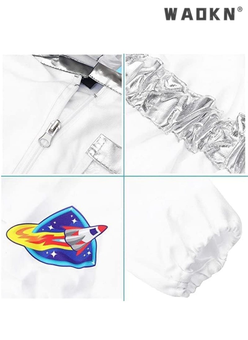 WAOKN Children's Astronaut Space Costume Made Of High Quality And Comfortable Materials Space Role Play Costume Set Suitable For 4-7 Years Old Children Role Play  - Image 3