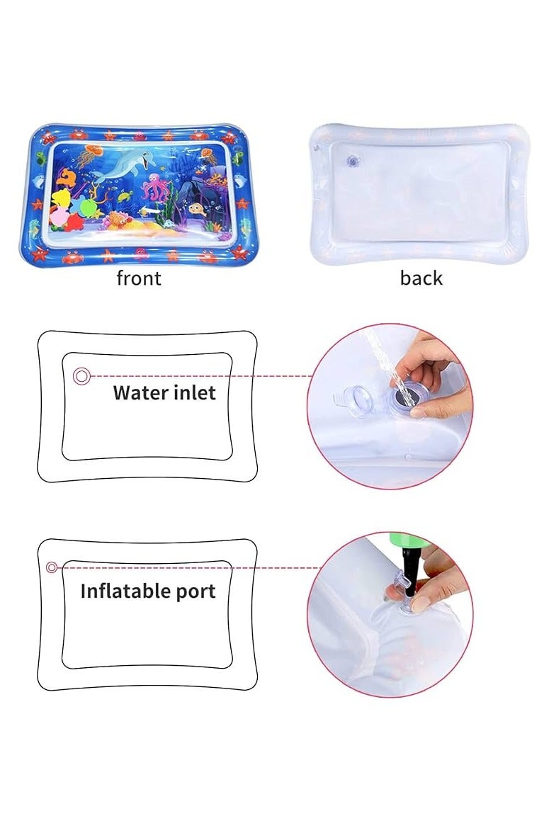 ممز بلانيت سجاده  مائيه الحجم الكبير ( 69 * 51) سم  من ممز بلانيت، مركز نشاط كبير جدا متعدد المراحل العاب لاطفال والالعاب الحسية، سجاده لعب قابل للنفخ، هدية تحفيز بصري للاولاد والبنات -العاب بيبي -العاب اطفال من سن 3 شهور - Image 4