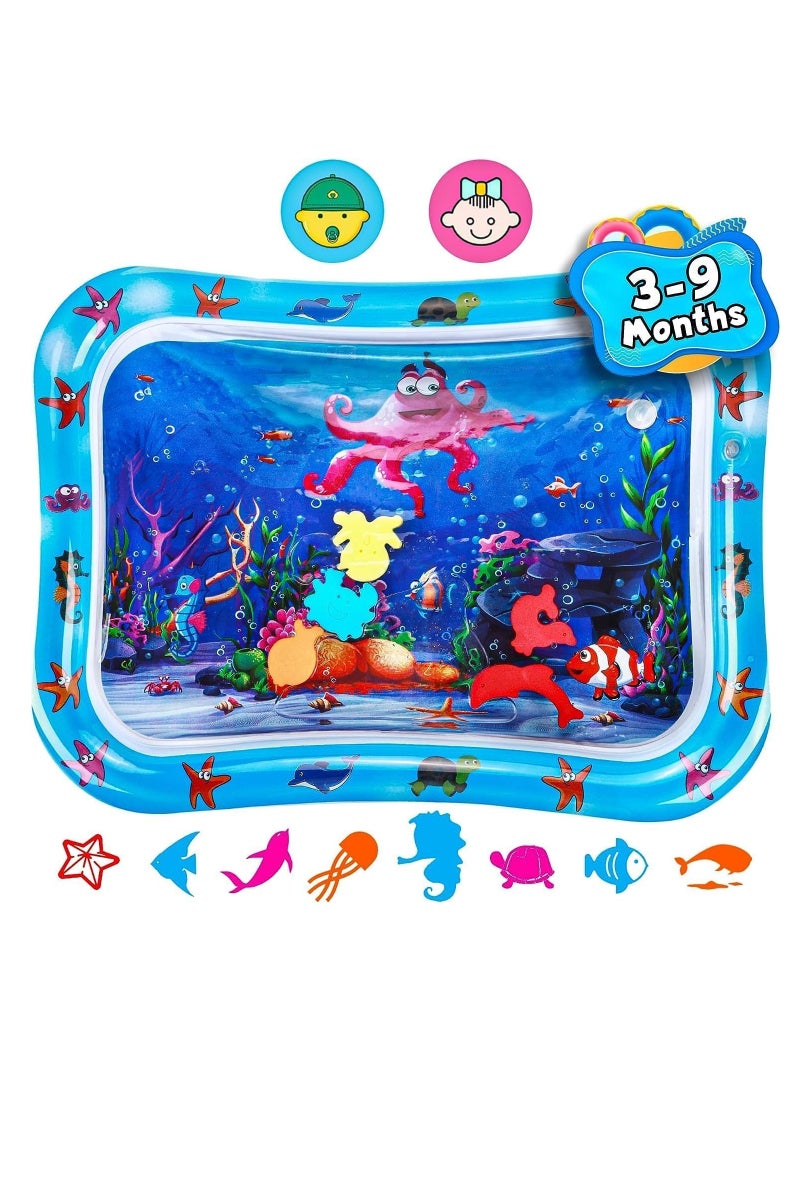 ممز بلانيت سجاده  مائيه الحجم الكبير ( 69 * 51) سم  من ممز بلانيت، مركز نشاط كبير جدا متعدد المراحل العاب لاطفال والالعاب الحسية، سجاده لعب قابل للنفخ، هدية تحفيز بصري للاولاد والبنات -العاب بيبي -العاب اطفال من سن 3 شهور - Image 1